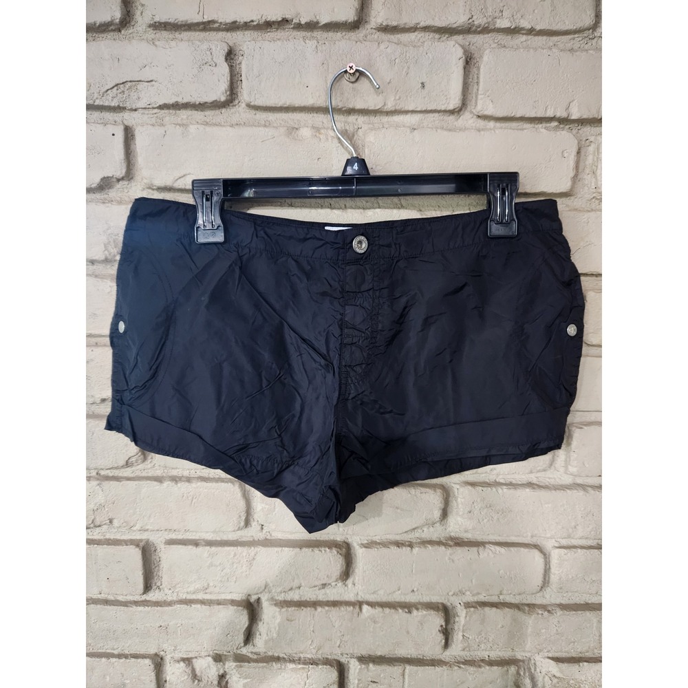 Calvin Klein Jeans Womens Black Nylon Mini Shorts